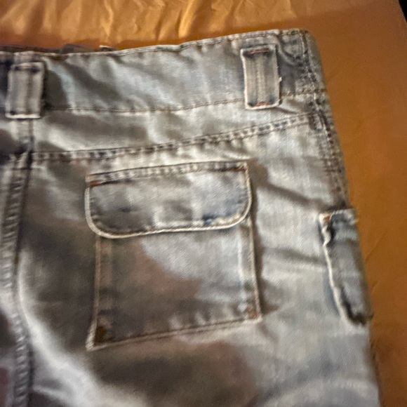 Old NAVY THICK DENIM SKIRT WITH SPLITS BACK POCKET VELCRO CLOSURE size 12 - Picture 7 of 16